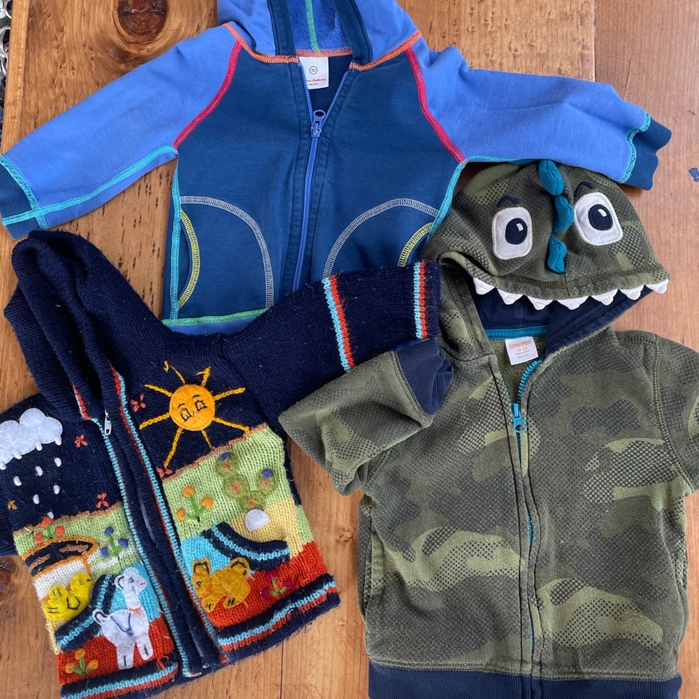 Hanna Anderson/Gymboree/Peruvian artisan alpaca hoodie lot 18-24 months